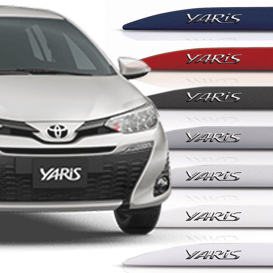 FRISO PERSONALIZADO TOYOTA YARIS FACÃO SLIM C/ NOME CROMADO